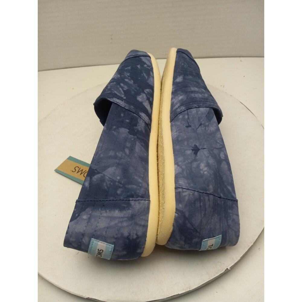 TOMS Alpargata Slip On Blue Tie Dye Woven Womens Size 10 Shoes Loafers - Picture 8 of 12